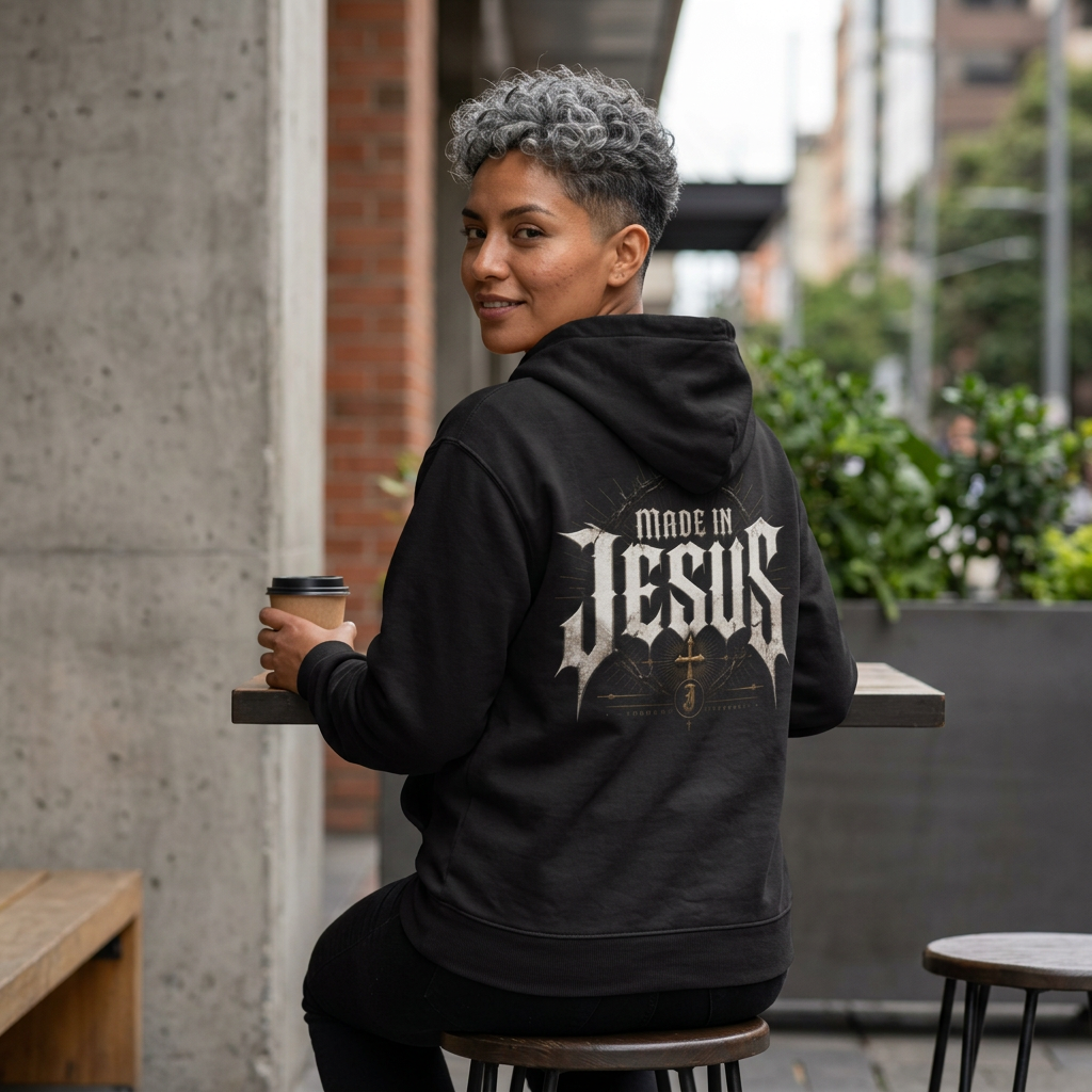 Made in Jesus Hoodie | Christian Faith Graphic Hooded Sweatshirt