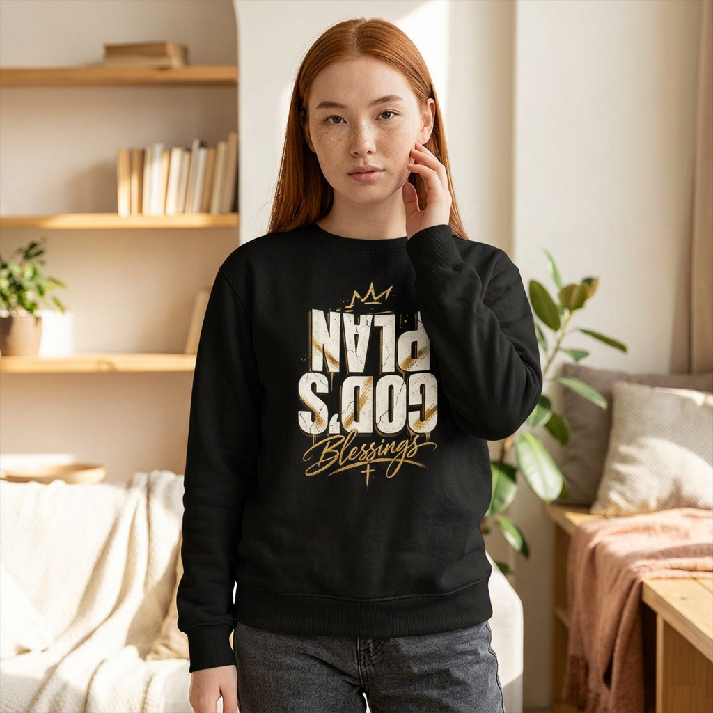 God's Plan Blessings sweatshirt | Faith Christian Scripture Crewneck
