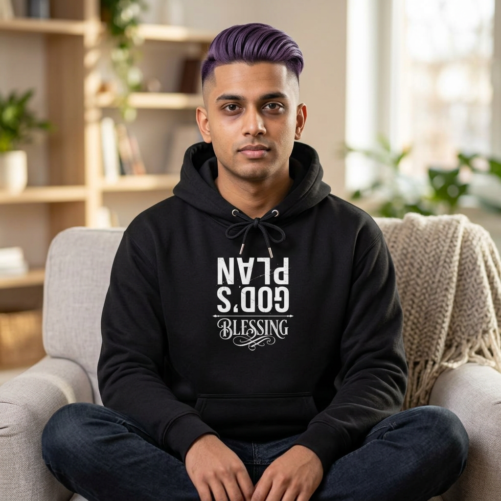 God's Plan Blessing Hoodie | Religious Faith Typography