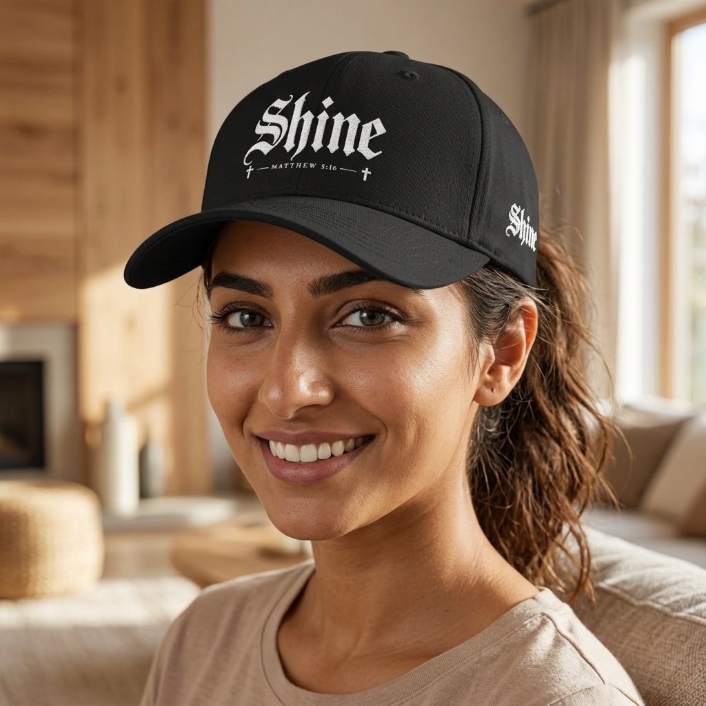 Shine Gothic Script Cap | Low Profile Baseball Cap