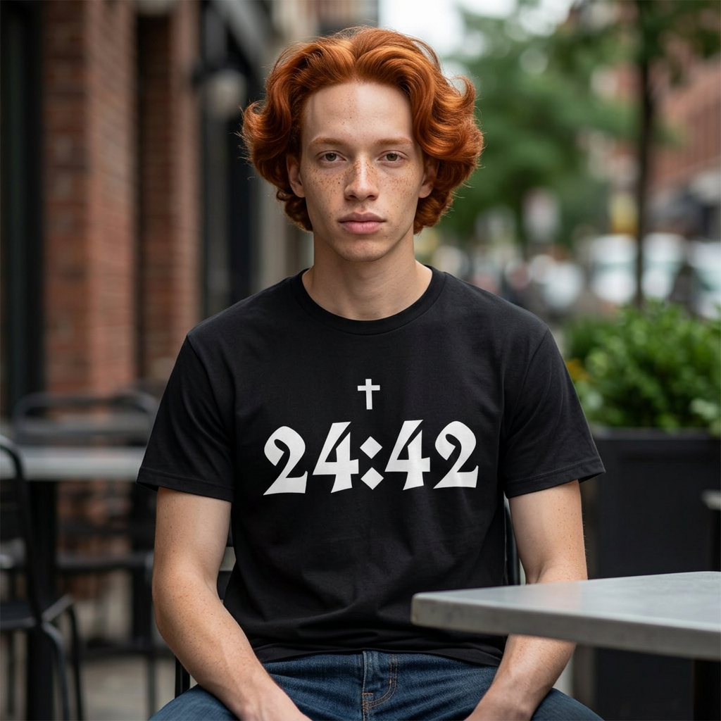 Matthew 24:42 Bible Verse Tee | Cross 24:42 Shirt