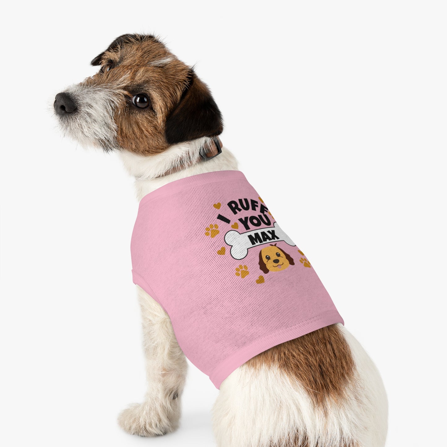 Cute Pet Tank Top for Dogs, I Ruff You Max, Dog Apparel, Pet Outfit, Gifts for Dog Lovers, Valentine’s Day, Pet Birthday