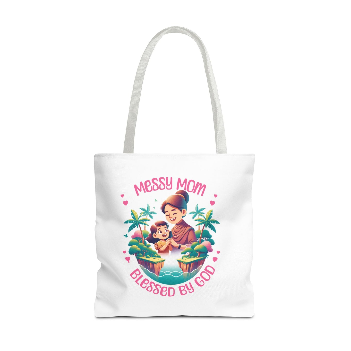 Messy Mom Blessed by God Tote Bag - Perfect Gift for Mother's Day and Everyday Use