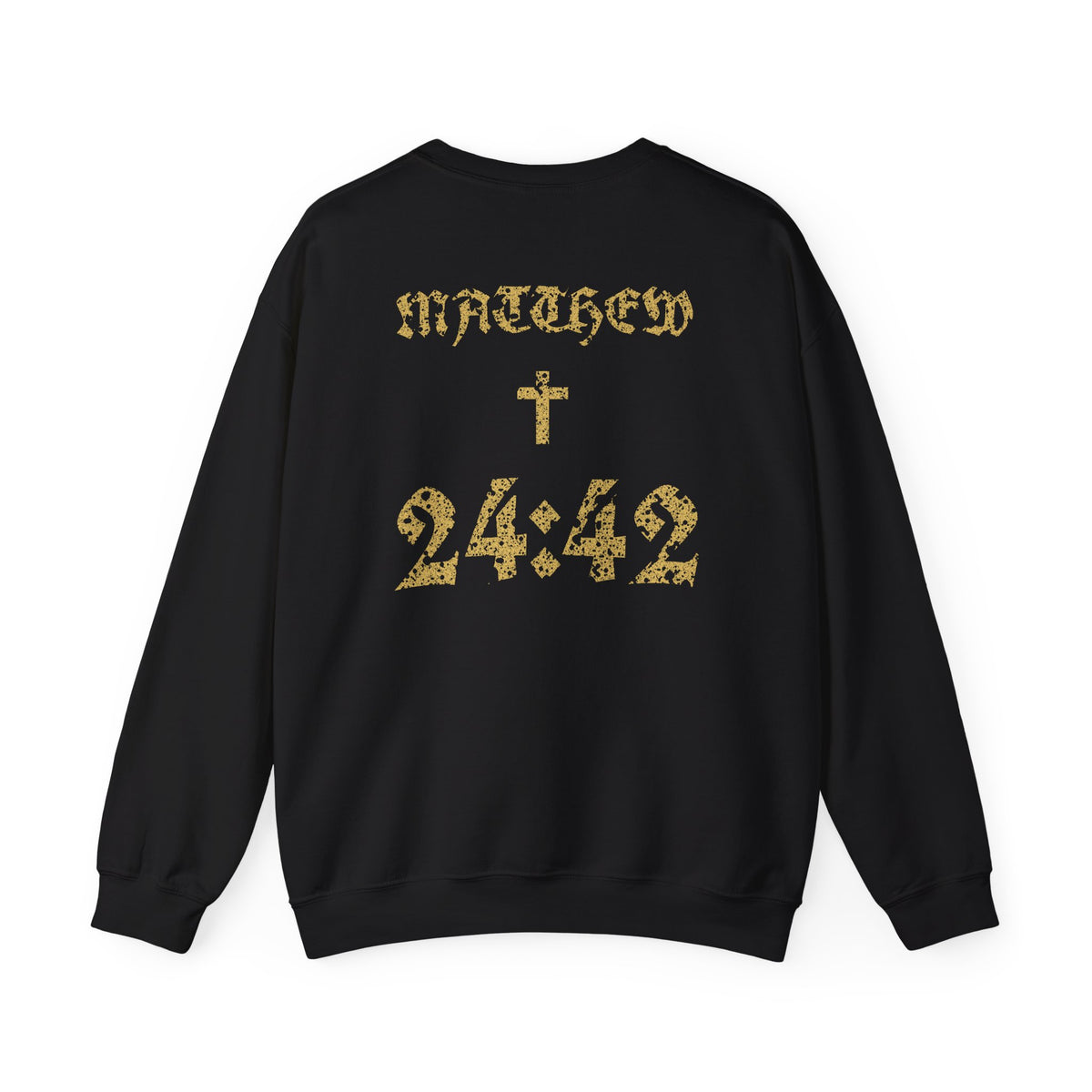 Matthew 24:42 Crewneck Sweatshirt | Bible Verse Cross