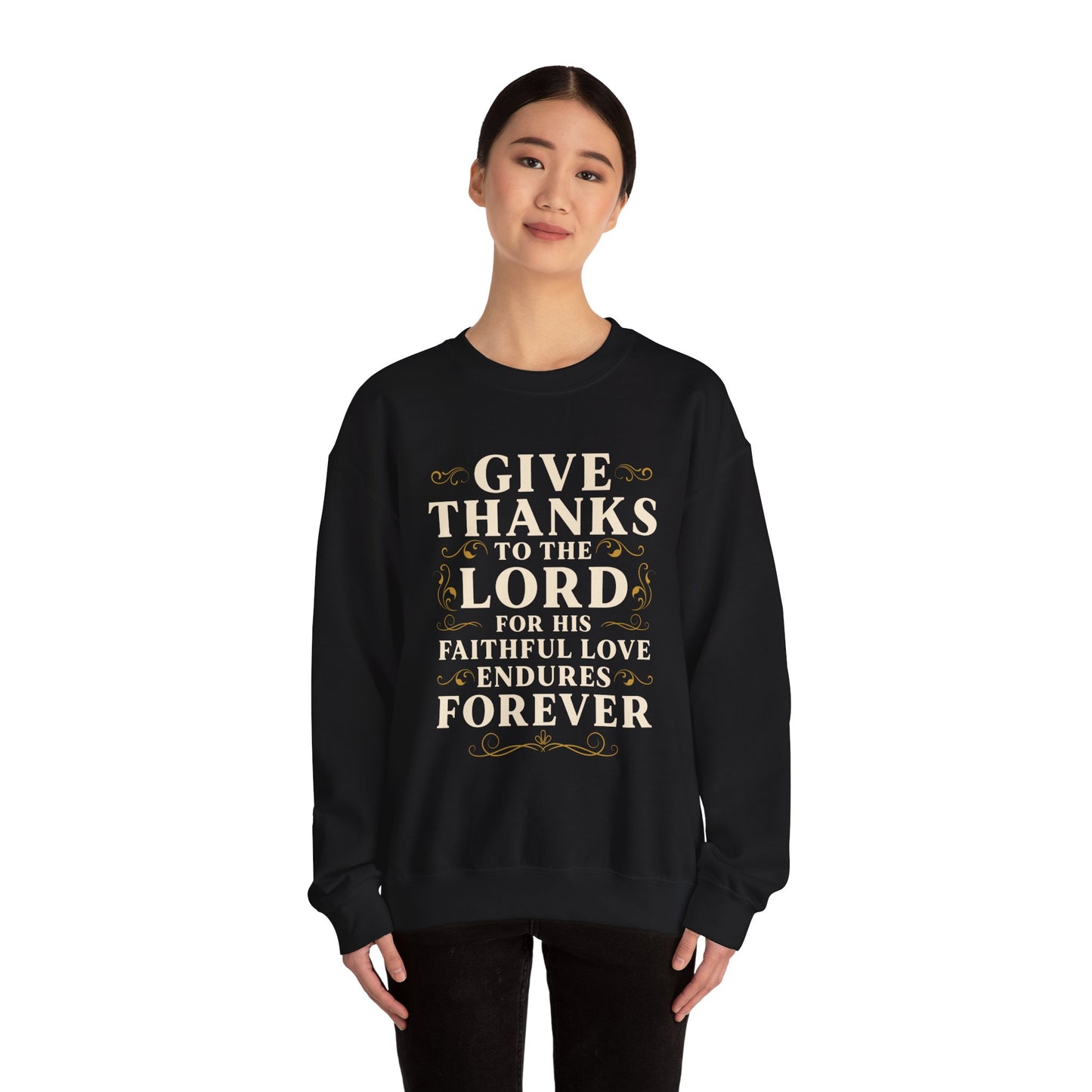 Faithful Love Crewneck Sweatshirt - Christian Gift, Thanksgiving Apparel