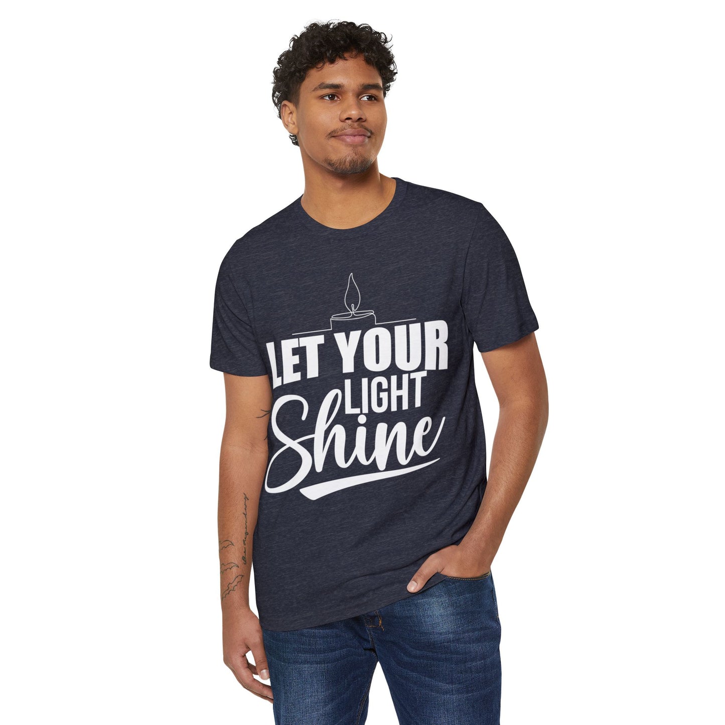 Inspirational T-Shirt | Let Your Light Shine Graphic, Sustainable Fashion