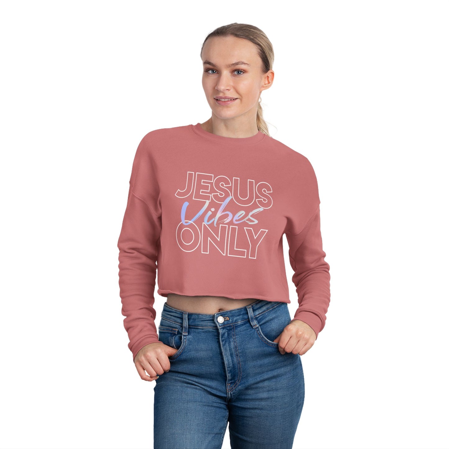 Jesus Vibes Only Cropped Sweatshirt