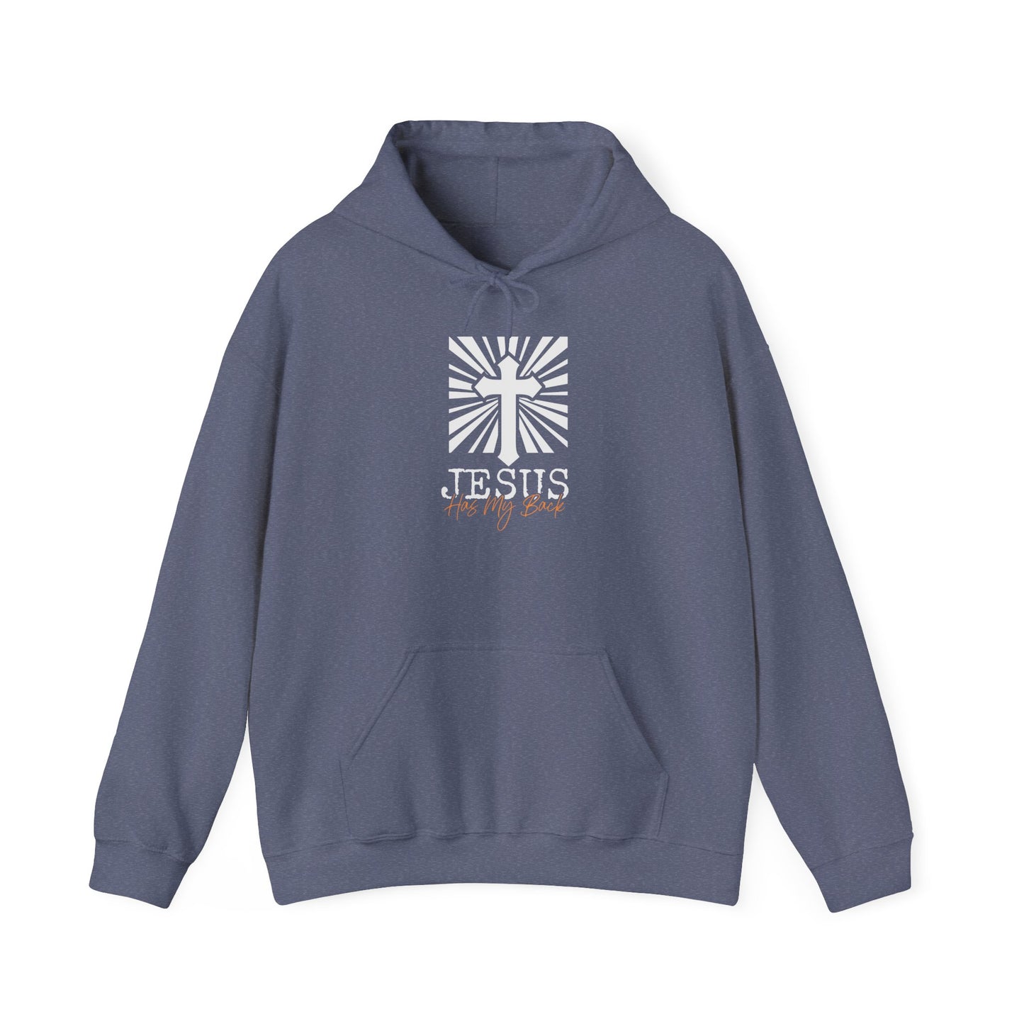 Christian Unisex Hoodie - Jesus Has My Back Design - Black
