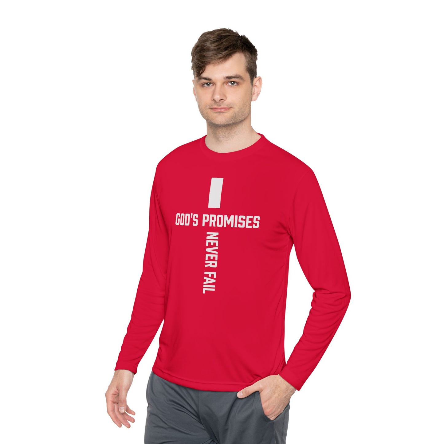 Inspirational Long Sleeve Tee - God's Promises Never Fail