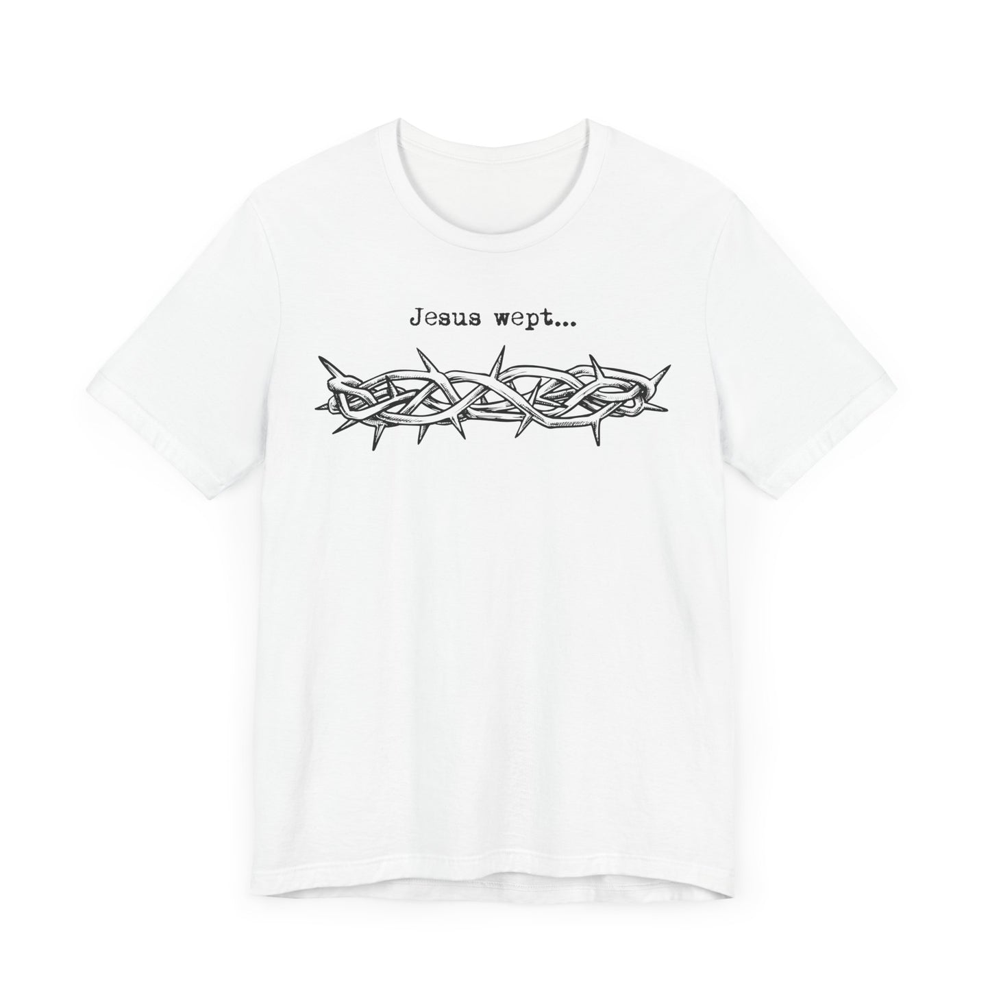 Inspirational Jesus Wept Unisex Jersey Tee