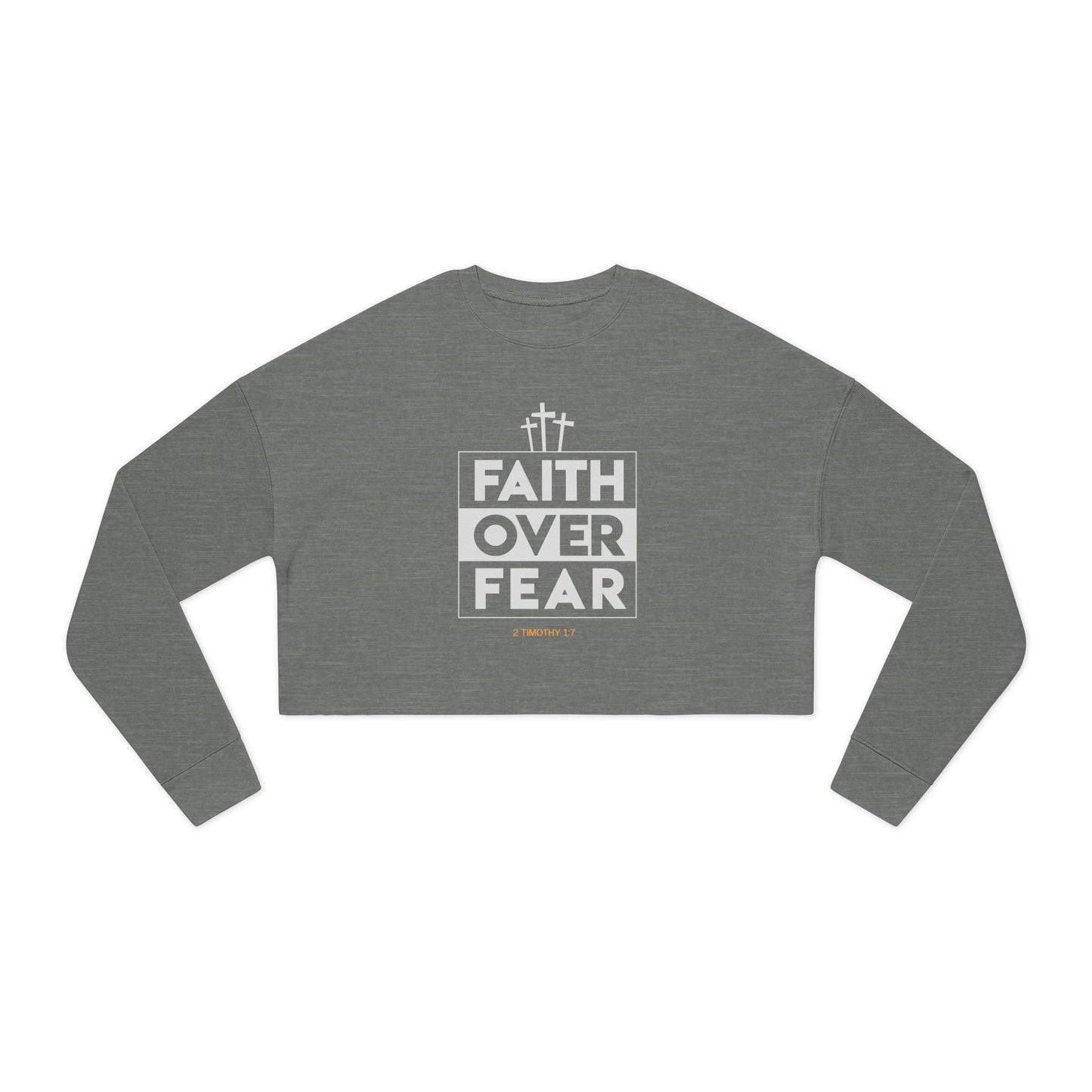 Faith Over Fear Cropped Sweatshirt-Multiple Colors