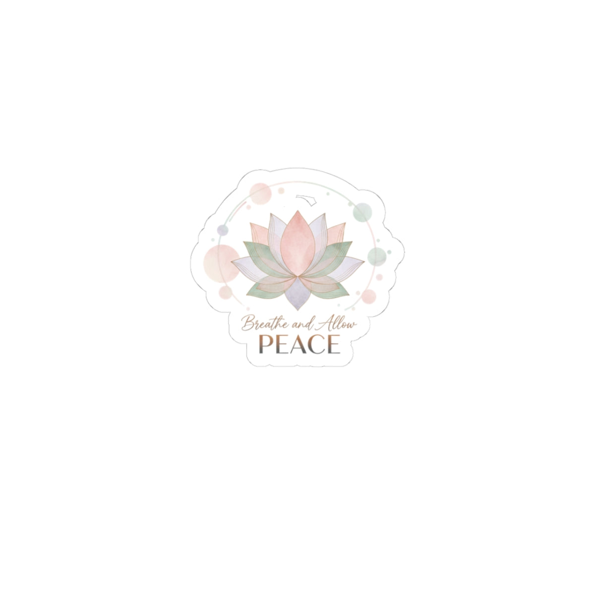 Breathe and Allow Peace Sticker | Mental Wellness, Boundary Reminder
