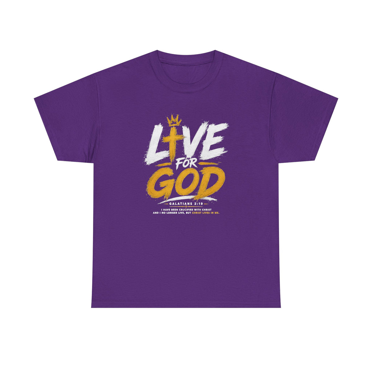 Live for God T-Shirt | Faith Graphic Tee, Christian Scripture Design
