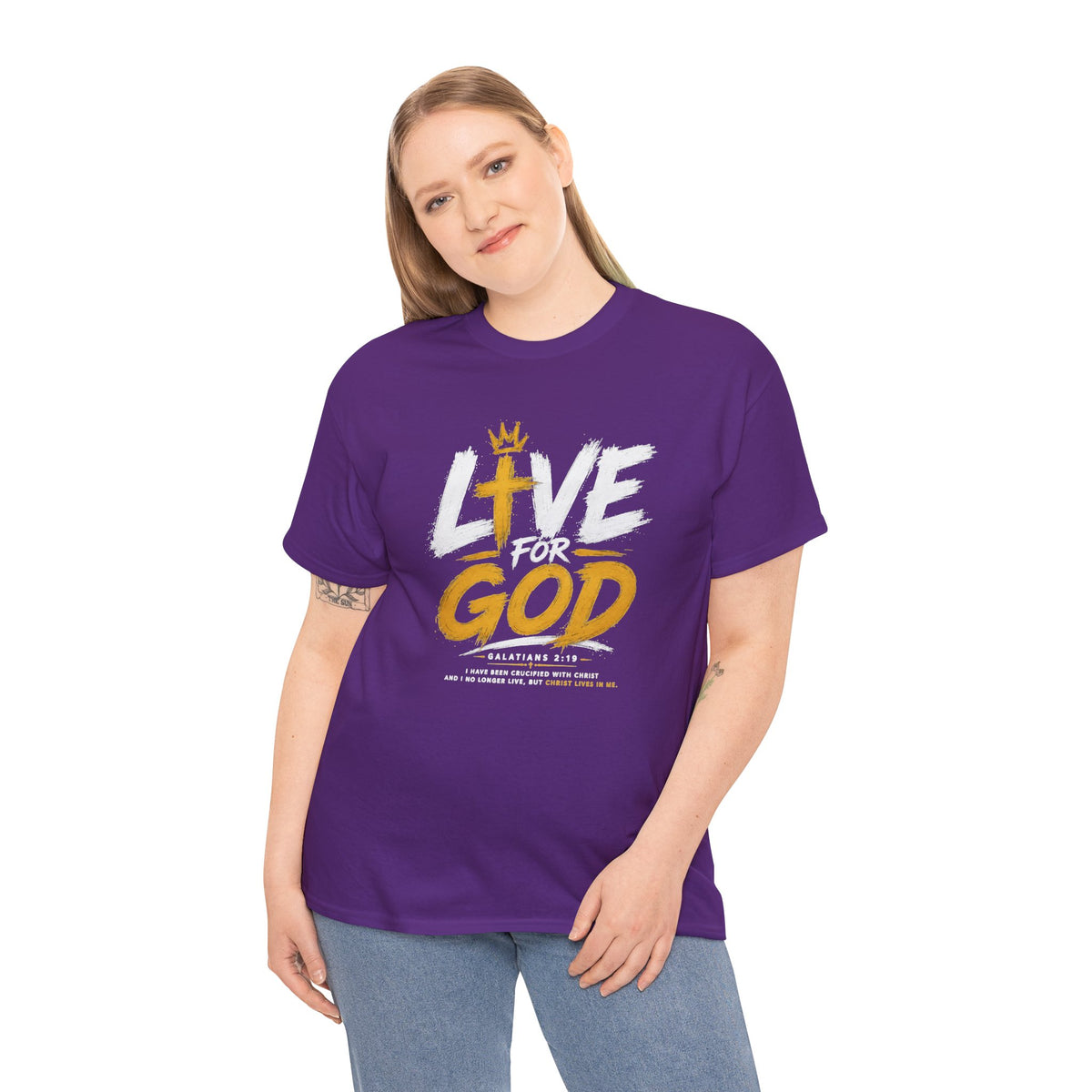 Live for God T-Shirt | Faith Graphic Tee, Christian Scripture Design