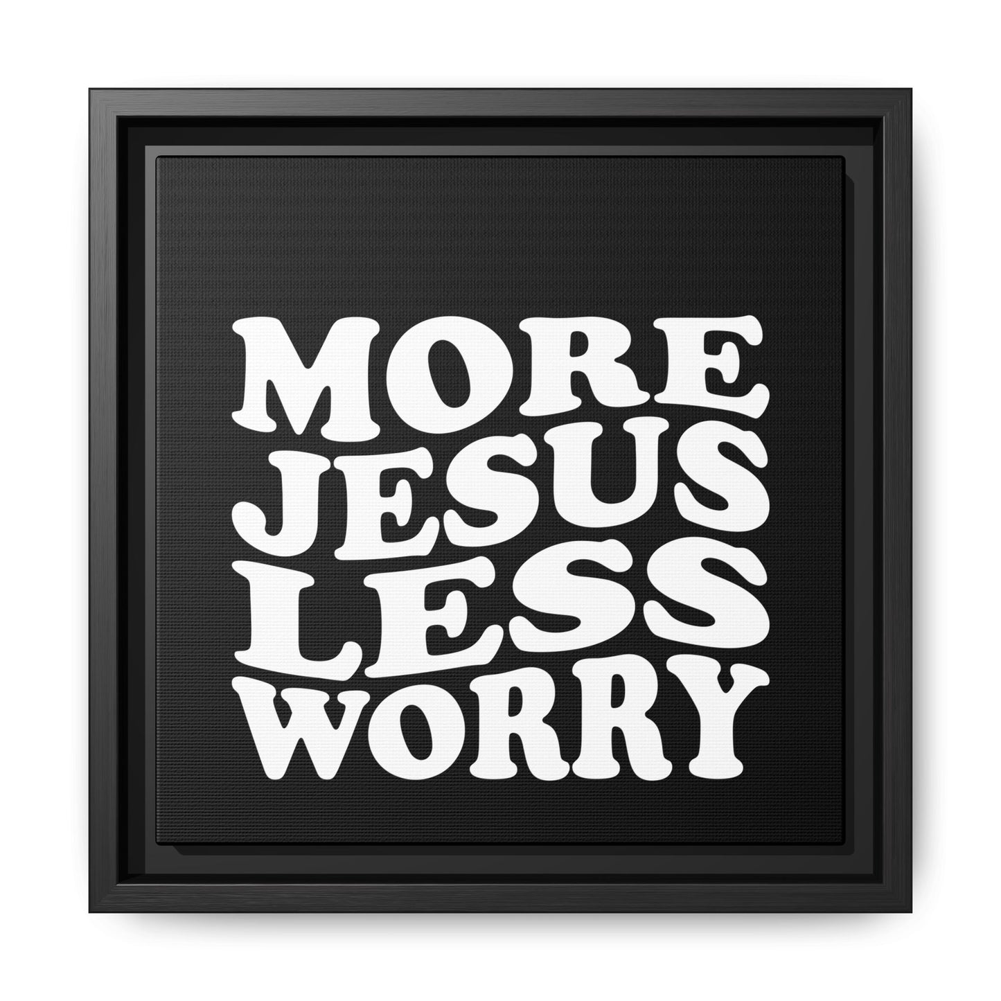 Framed Wall Art: 'More Jesus, Less Worry' Inspirational Decor, Faith-Based Gift, Christian Home Decor, Relaxing Artwork, Motivational [...]