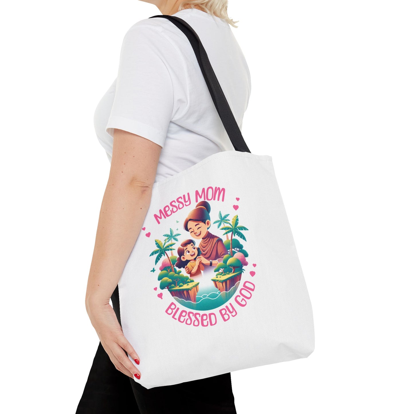 Messy Mom Blessed by God Tote Bag - Perfect Gift for Mother's Day and Everyday Use