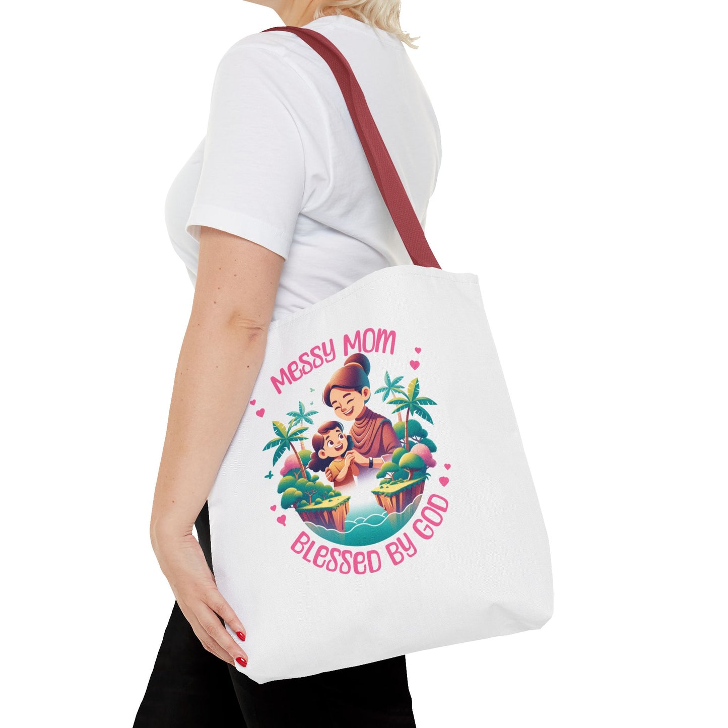 Messy Mom Blessed by God Tote Bag - Perfect Gift for Mother's Day and Everyday Use