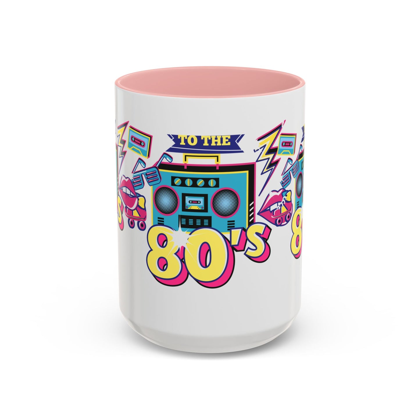 Retro 80's Coffee Mug, Vintage Mug for 80's Lovers, Nostalgic Gift, Boombox Design, Fun Drinkware for Parties