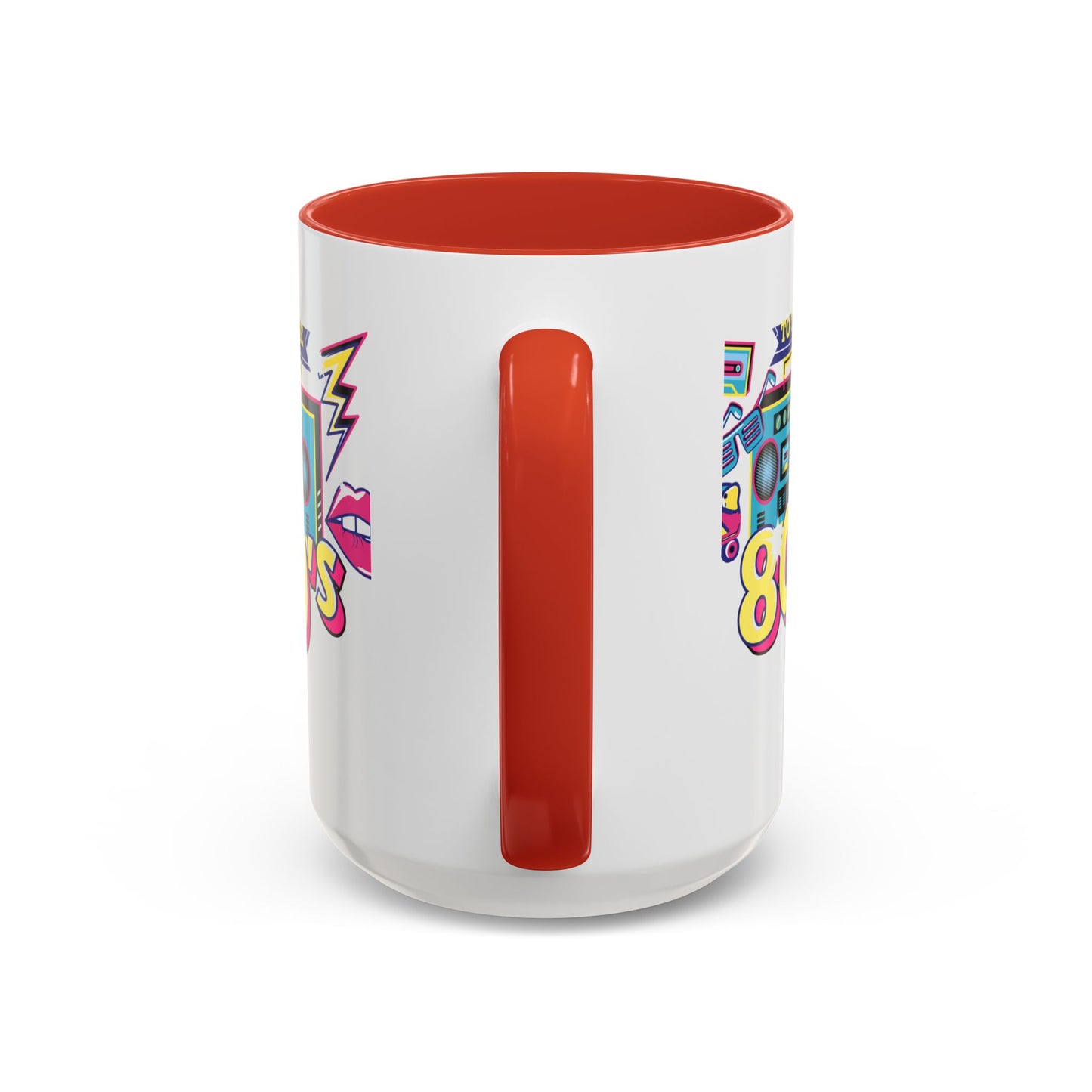 Retro 80's Coffee Mug, Vintage Mug for 80's Lovers, Nostalgic Gift, Boombox Design, Fun Drinkware for Parties
