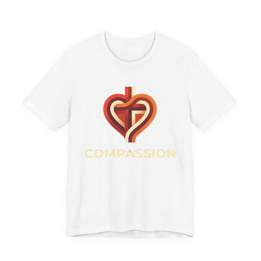 Compassion heart cross design Tee | Compassion T-Shirt