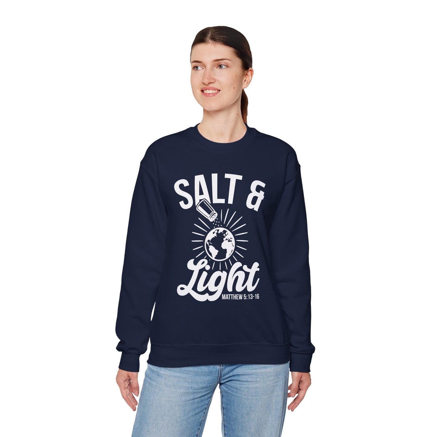 Inspirational Sweatshirt 'Salt & Light' - Cozy Faith Gift - Sweatshirt