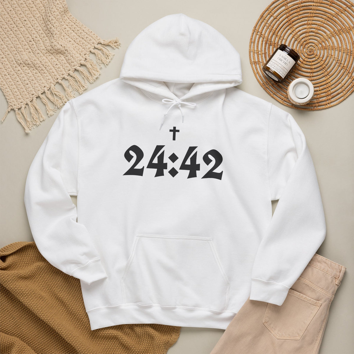 Matthew 24:42 Hoodie | Bible Verse Christian Faith Cross