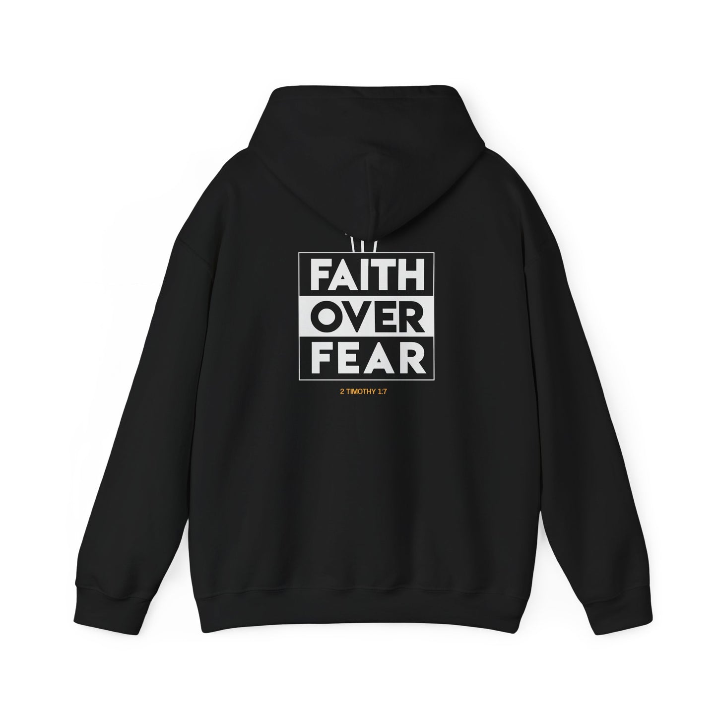 Faith Over Fear Hooded Sweatshirt-Black