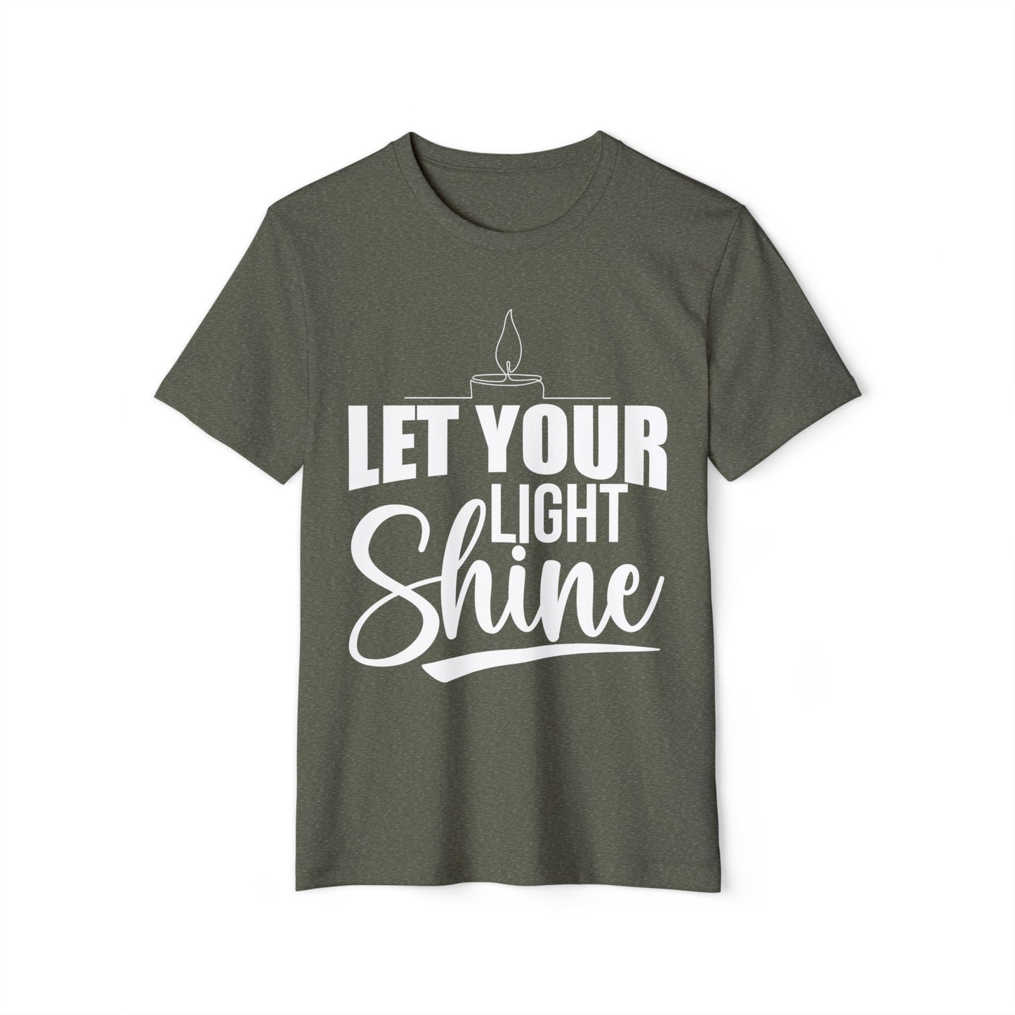 Inspirational T-Shirt | Let Your Light Shine Graphic, Sustainable Fashion