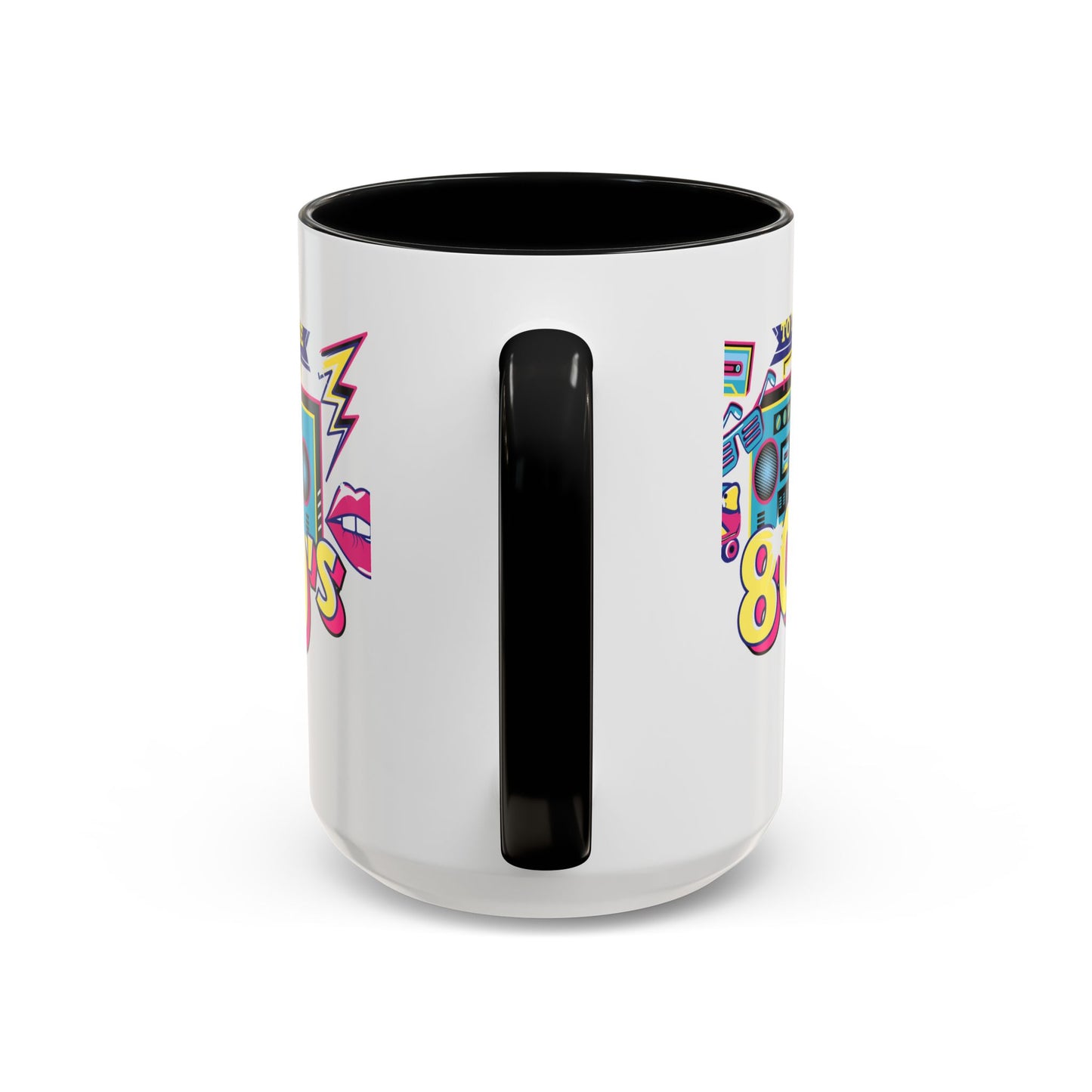 Retro 80's Coffee Mug, Vintage Mug for 80's Lovers, Nostalgic Gift, Boombox Design, Fun Drinkware for Parties