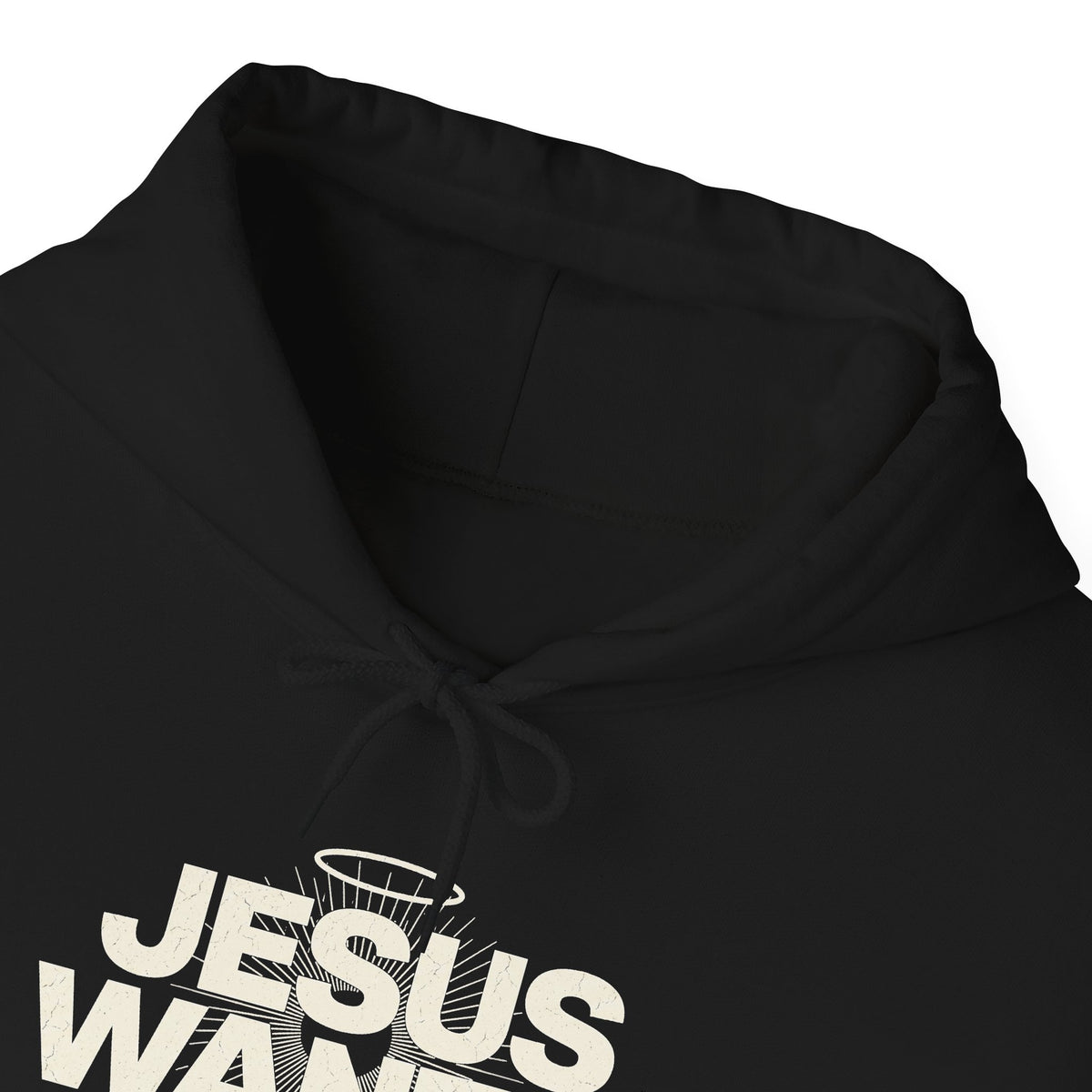 Jesus Want U Hoodie | Faith Christian Cross Halo Sweatshirt