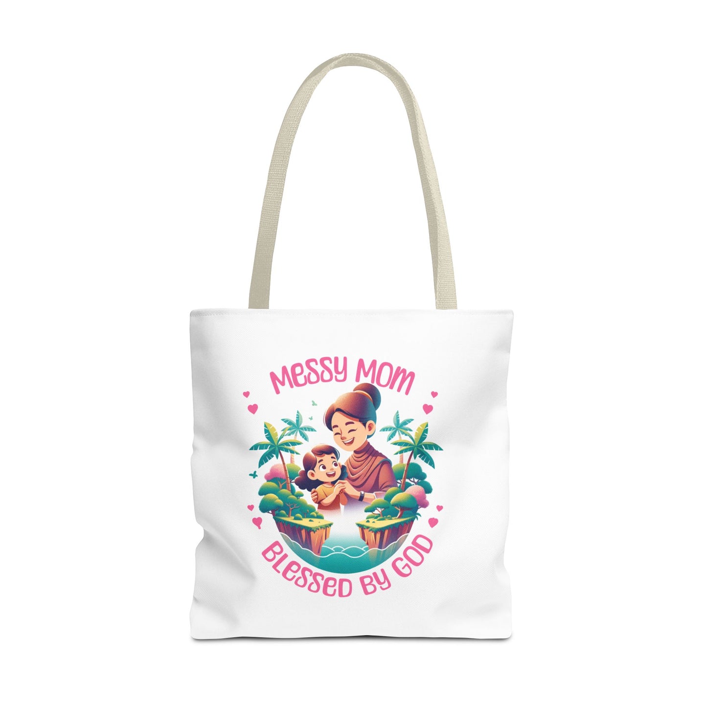 Messy Mom Blessed by God Tote Bag - Perfect Gift for Mother's Day and Everyday Use