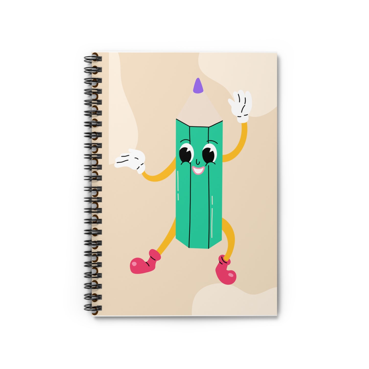 Whimsical Pencil Spiral Notebook - Cute Design for Students, Journaling, Back to School, Gift for Kids, Creative Writing