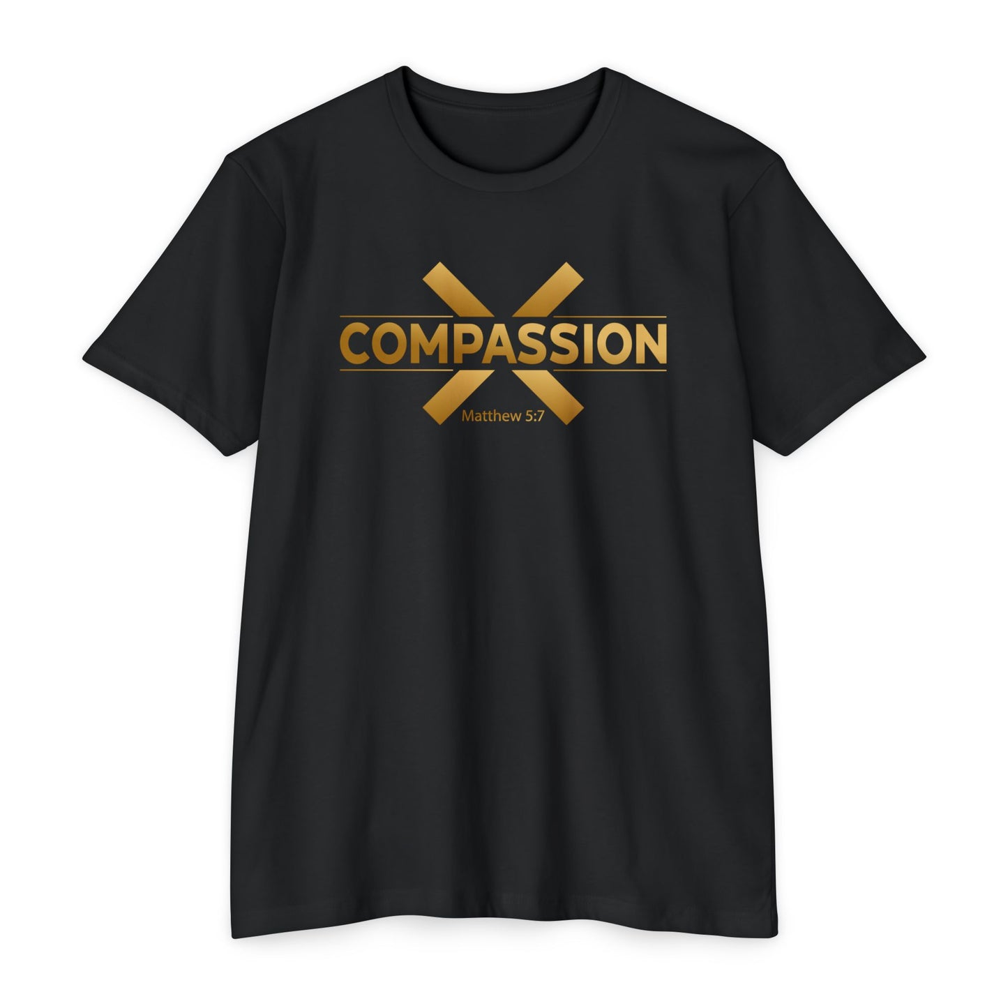 Compassion Cross Logo T-Shirt | Matthew 9:13 Scripture Tee