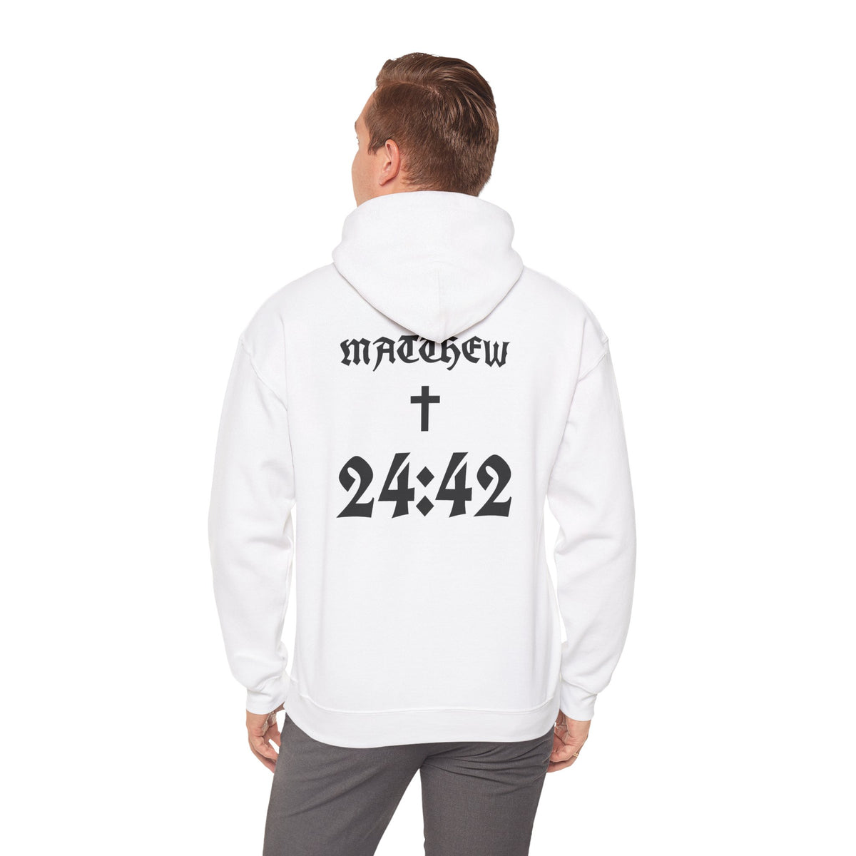 Matthew 24:42 Hoodie | Bible Verse Christian Faith Cross