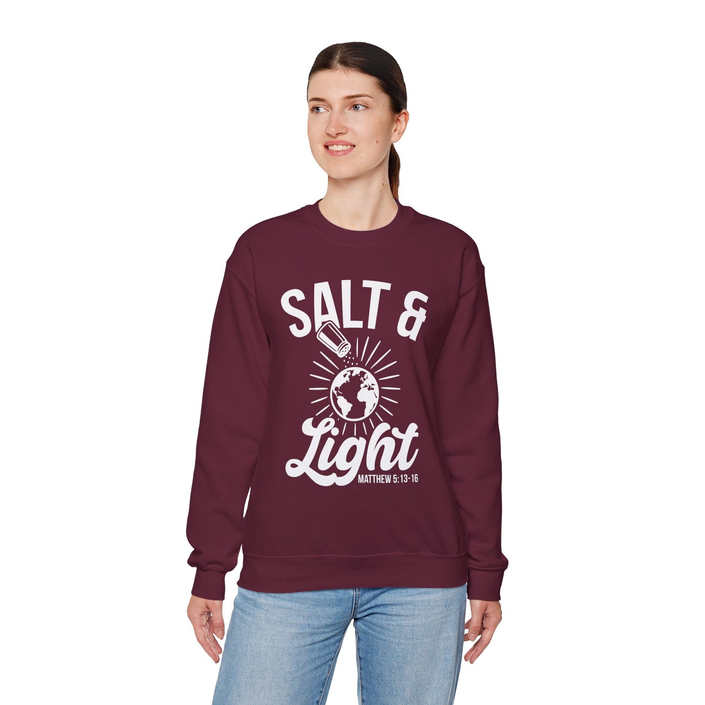 Inspirational Sweatshirt 'Salt & Light' - Cozy Faith Gift - Sweatshirt