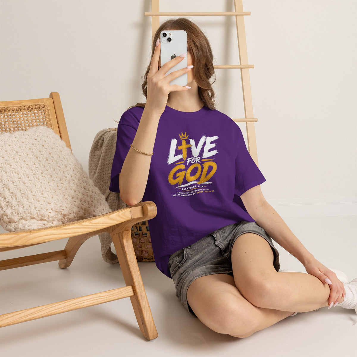 Live for God T-Shirt | Faith Graphic Tee, Christian Scripture Design