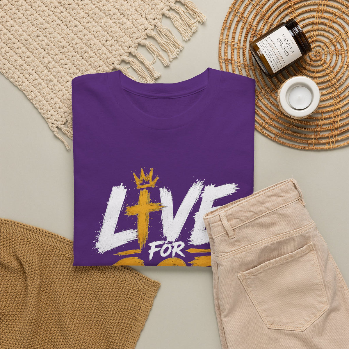 Live for God T-Shirt | Faith Graphic Tee, Christian Scripture Design