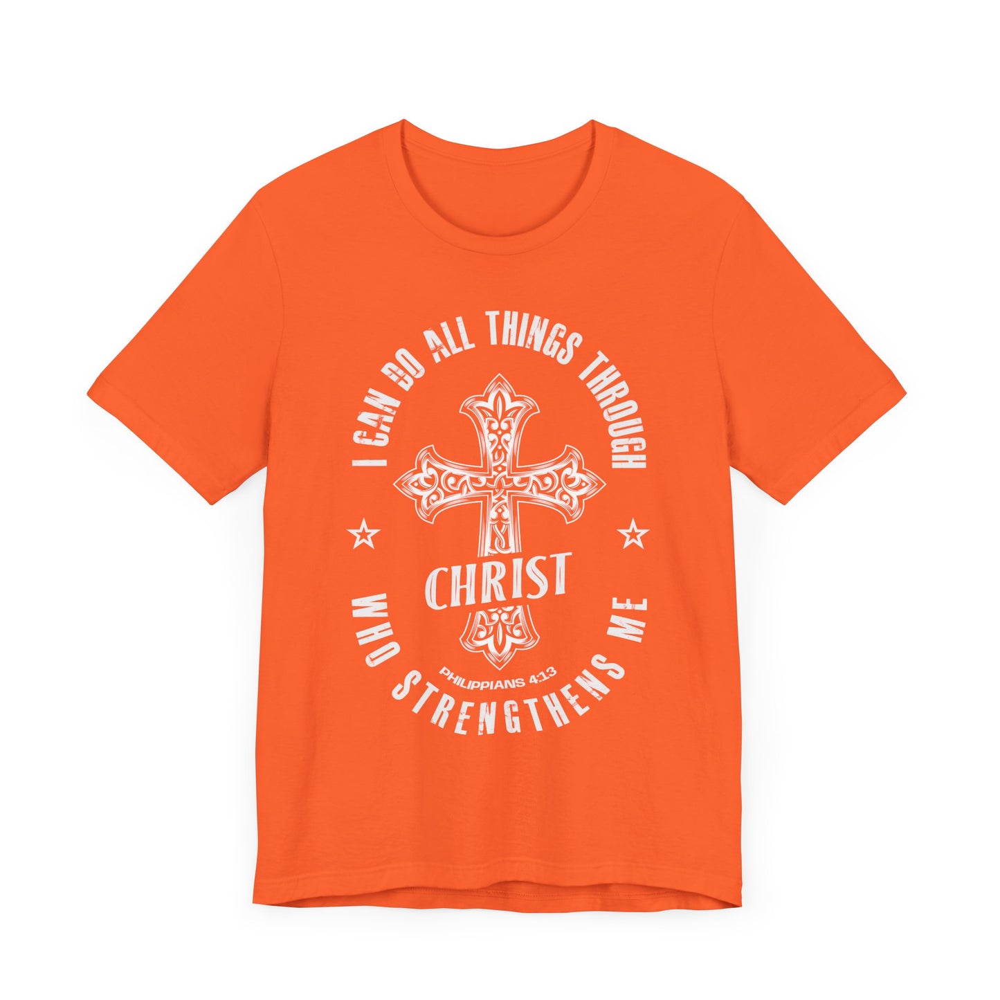 Inspirational Christian Tee - "I Can Do All Things Through Christ" Short Sleeve Shirt