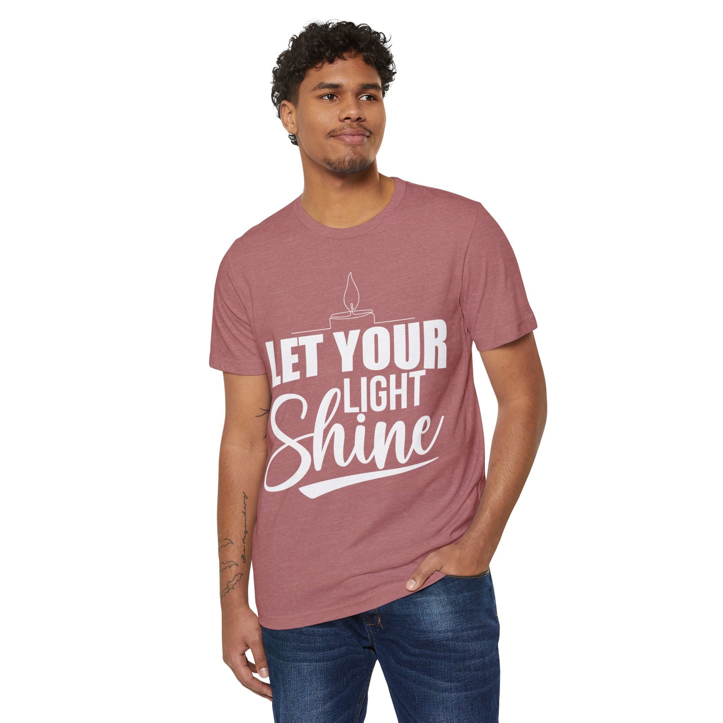 Inspirational T-Shirt | Let Your Light Shine Graphic, Sustainable Fashion