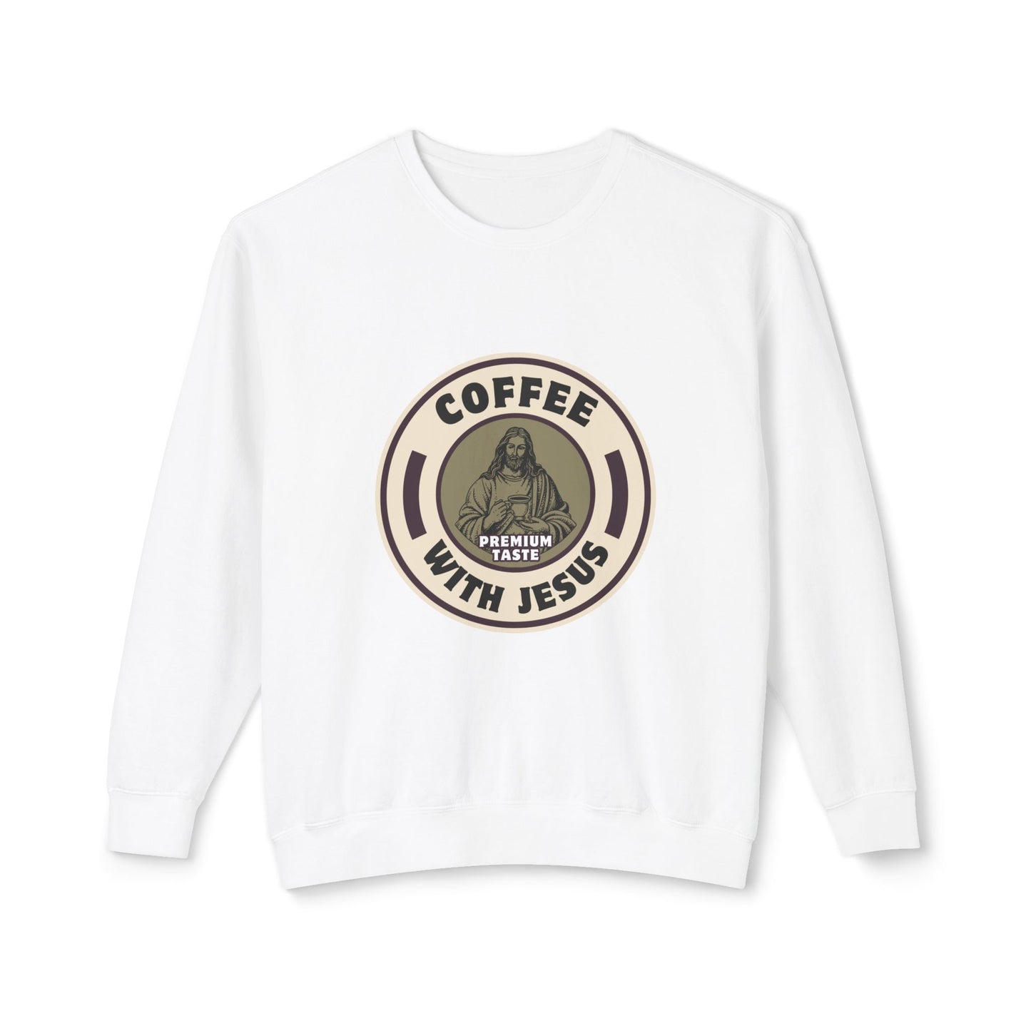 Unisex Lightweight Crewneck Sweatshirt - Men's Coffee With Jesus