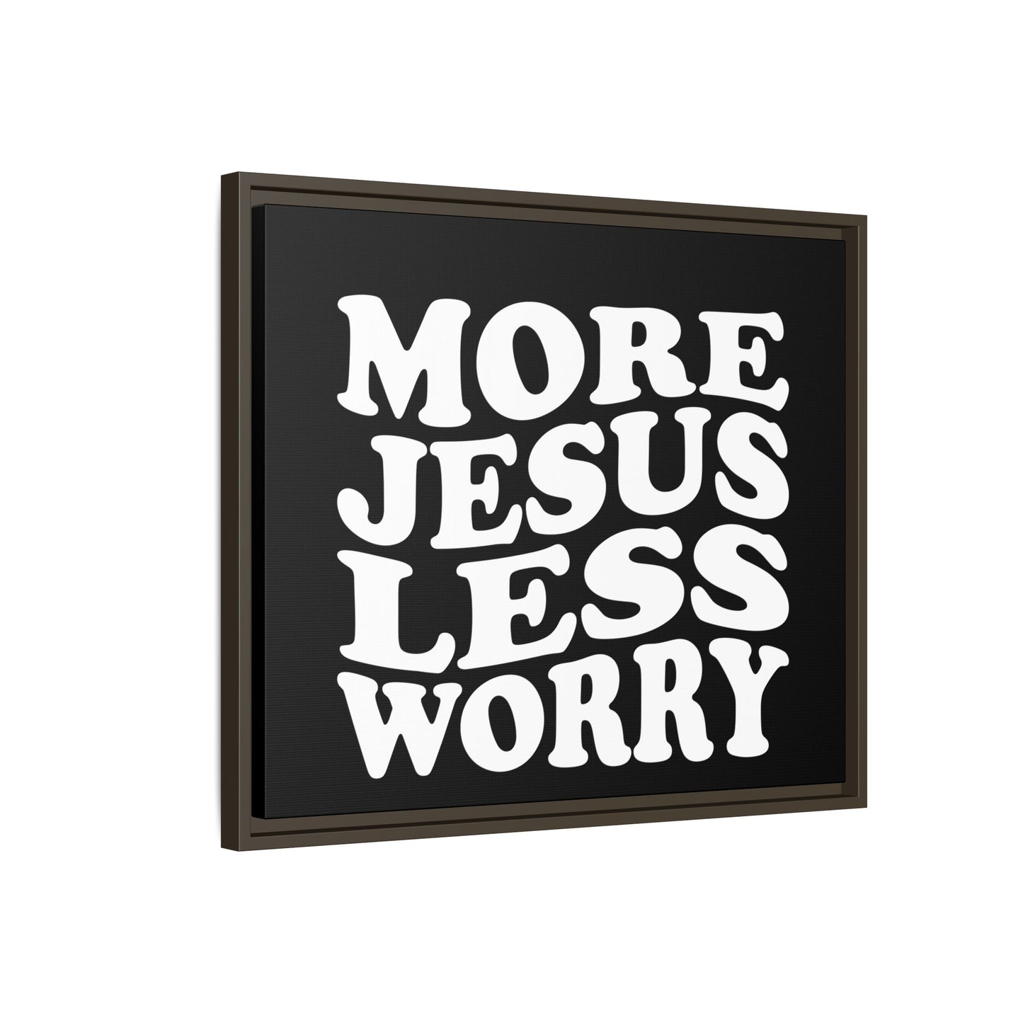 Framed Wall Art: 'More Jesus, Less Worry' Inspirational Decor, Faith-Based Gift, Christian Home Decor, Relaxing Artwork, Motivational [...]
