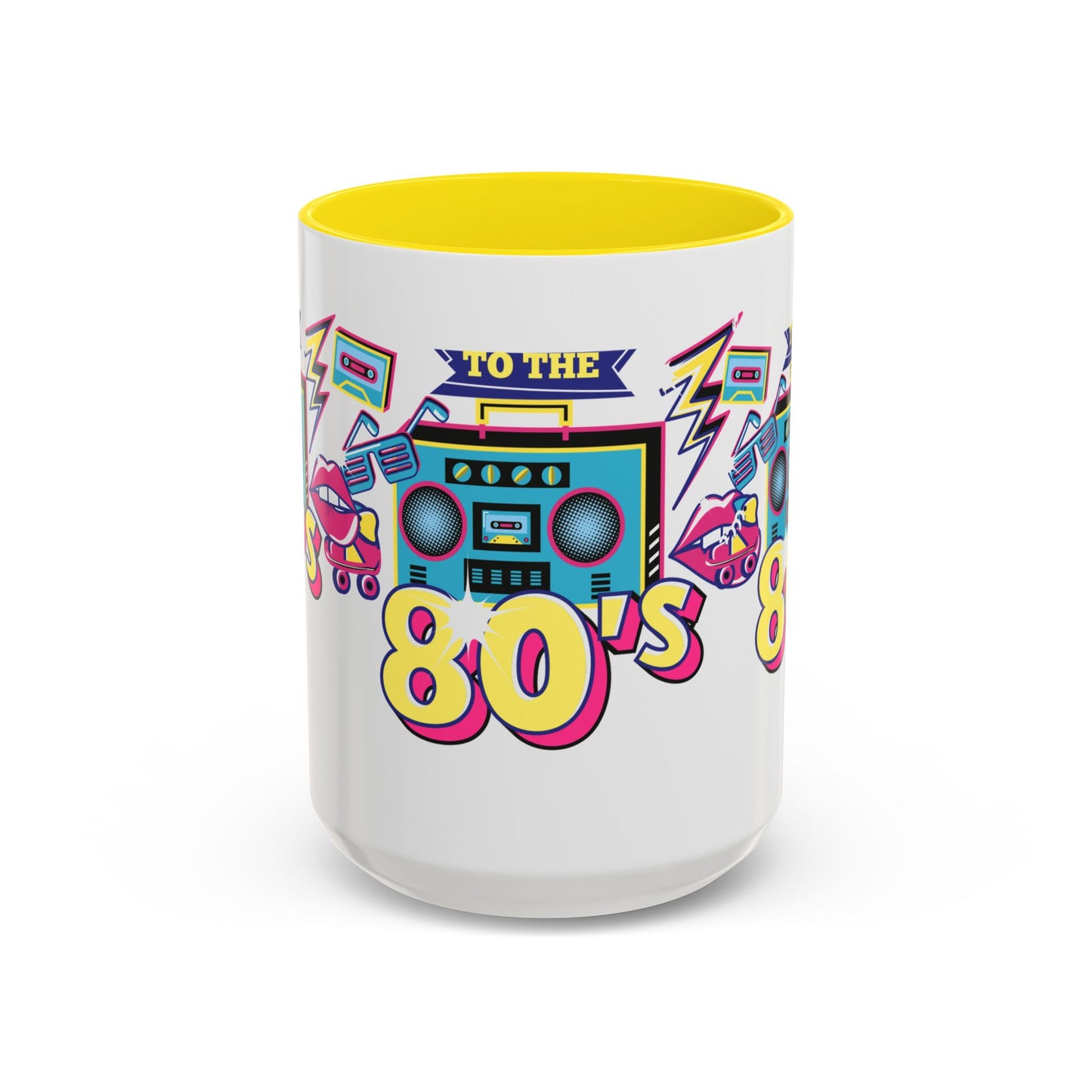 Retro 80's Coffee Mug, Vintage Mug for 80's Lovers, Nostalgic Gift, Boombox Design, Fun Drinkware for Parties