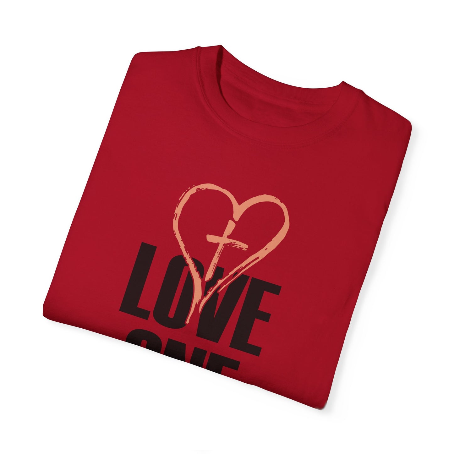 Unisex Garment-Dyed T-Shirt - Love One Another Motivational Tee