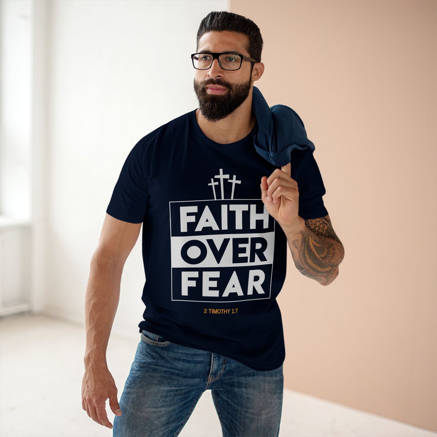 Faith Over Fear Black Tee