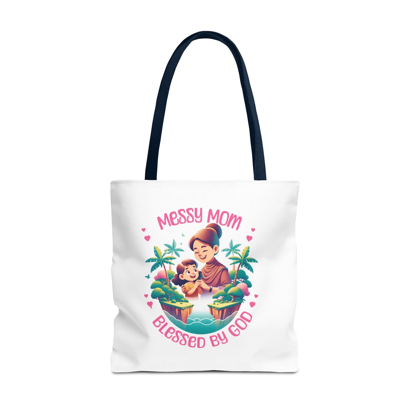 Messy Mom Blessed by God Tote Bag - Perfect Gift for Mother's Day and Everyday Use