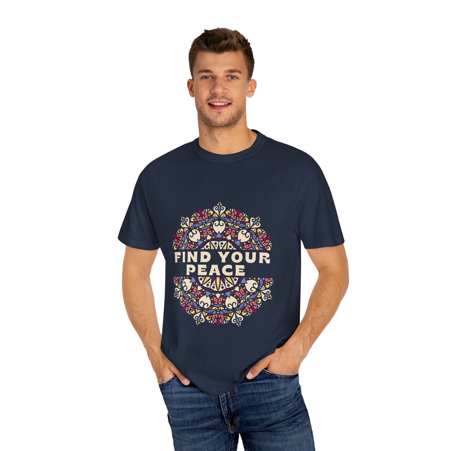 Find Your Peace Unisex Garment-Dyed T-Shirt – Relaxed Style for Mindfulness