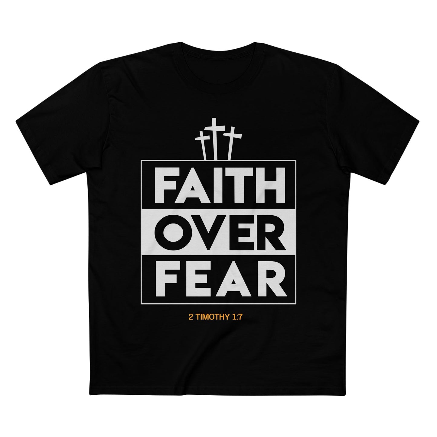 Faith Over Fear Black Tee