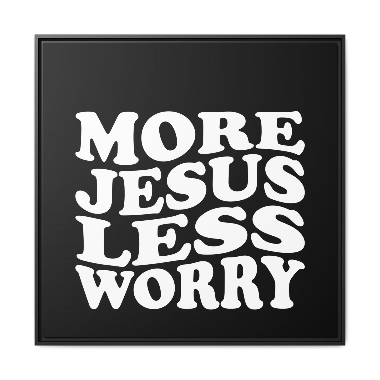 Framed Wall Art: 'More Jesus, Less Worry' Inspirational Decor, Faith-Based Gift, Christian Home Decor, Relaxing Artwork, Motivational [...]