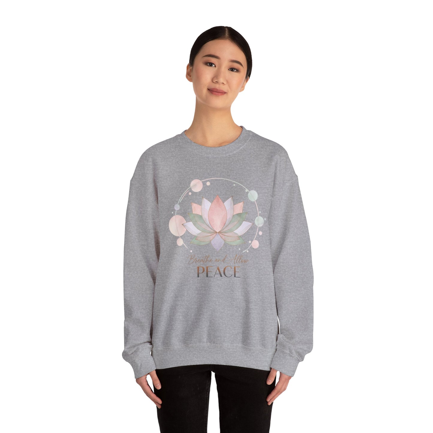 Gentle Boundaries Peace Lotus Sweatshirt | Self Care Mental Wellness