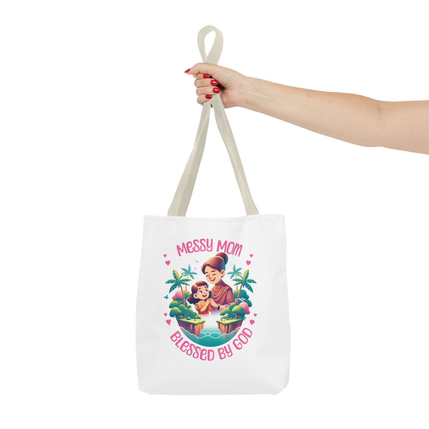 Messy Mom Blessed by God Tote Bag - Perfect Gift for Mother's Day and Everyday Use